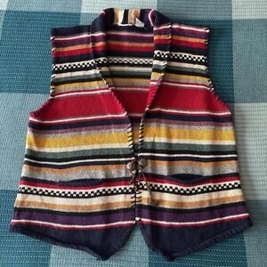 Vintage striped knit vest